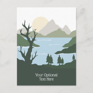 Custom Text Nature Illustration Postcard