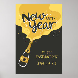 Custom Text New Year Party Poster