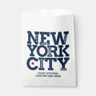 Custom Text New York City Favour Bags