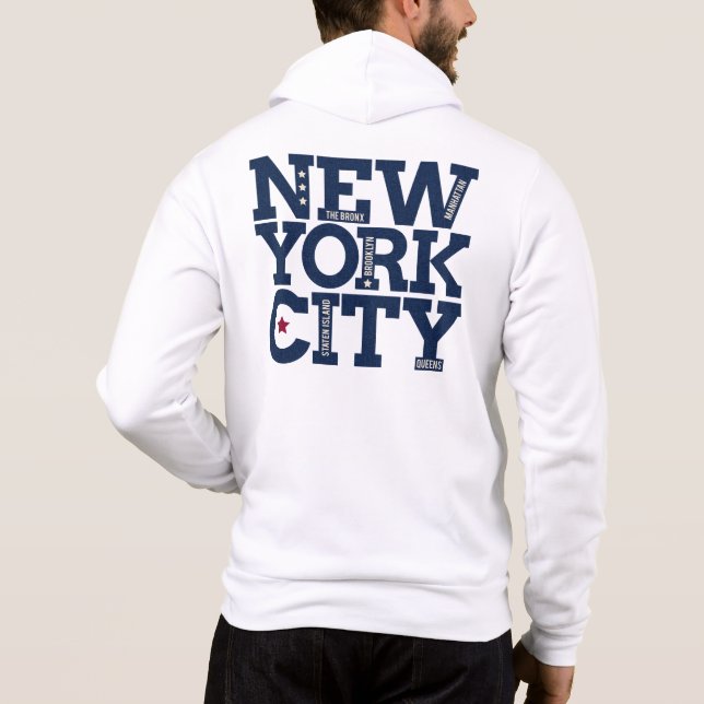 Custom Text New York City Hoodie (Back)