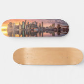 Custom Text New York City Skyline Skateboard (Horz)