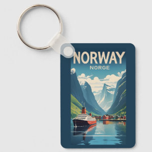 Custom Text Norway Key Ring