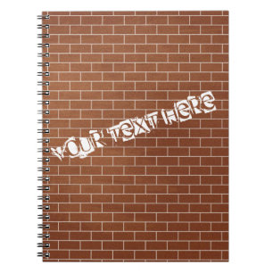 Custom Text Notebook with Brick Wall