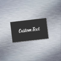 Custom Text on Black with White Script