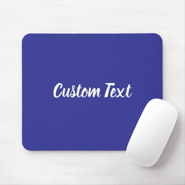 Custom Text on Blue with White Script Mouse Mat (With Mouse)