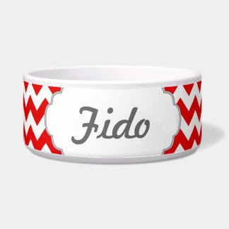 Custom Text or Monogram on Red Chevrons