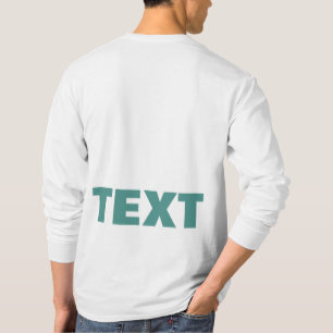 Custom Text Or Name Mens Modern Double Sided Print T-Shirt