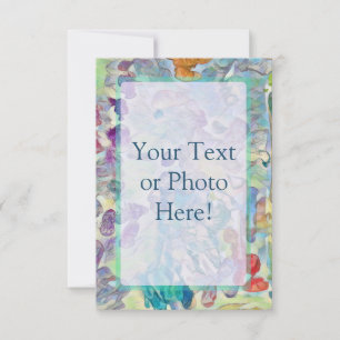 Custom Text or Photo Abstract Art Thank You Card