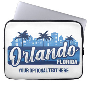 Custom Text Orlando Florida Laptop Sleeve
