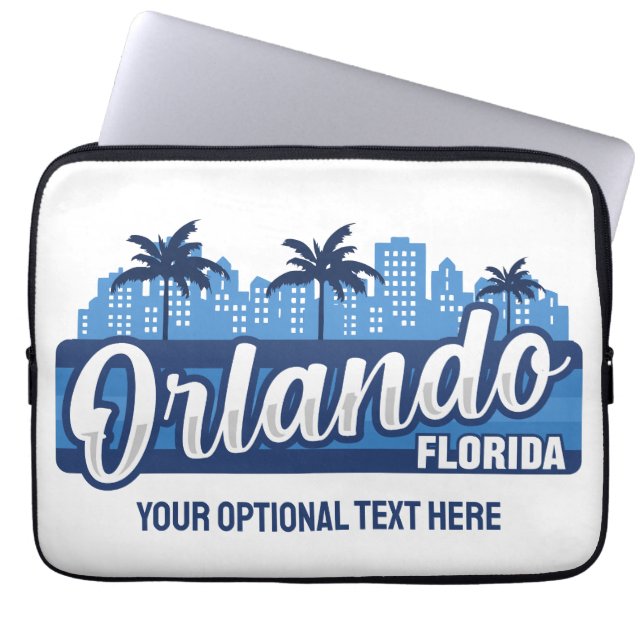 Custom Text Orlando Florida Laptop Sleeve (Front)