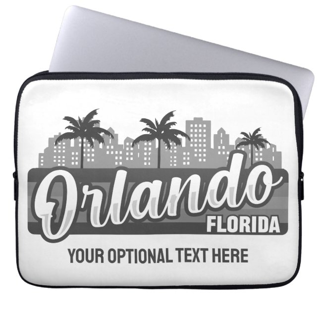 Custom Text Orlando Florida Laptop Sleeve (Front)