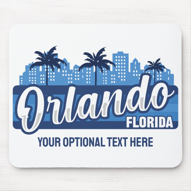Custom Text Orlando Florida Mouse Mat (Front)