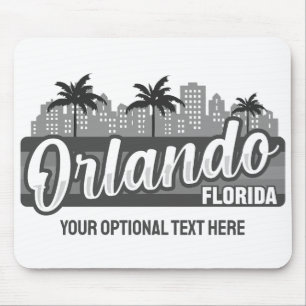 Custom Text Orlando Florida Mouse Mat