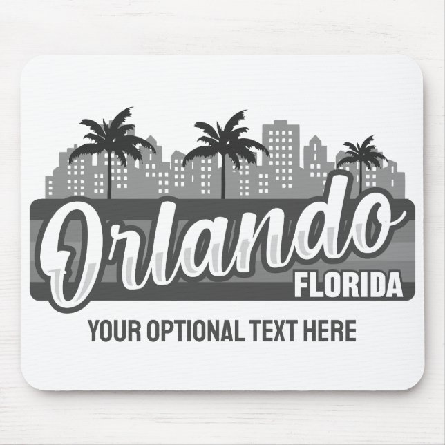 Custom Text Orlando Florida Mouse Mat (Front)