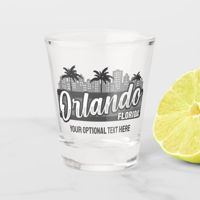 Custom Text Orlando Florida Shot Glass (Front)