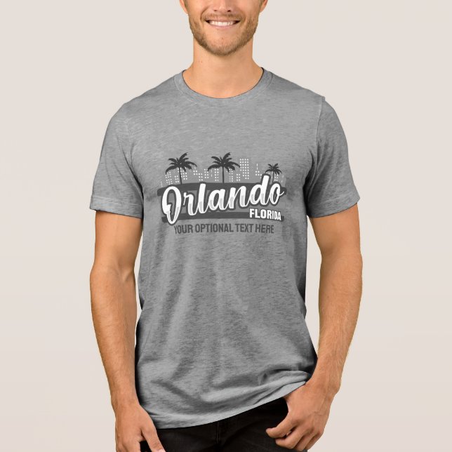Custom Text Orlando Florida Tri-Blend Shirt (Front)