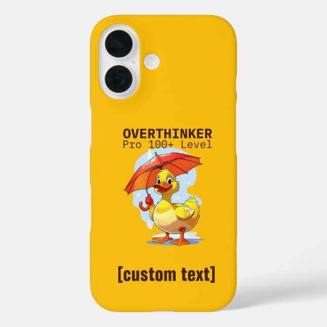 Custom Text Over-thinker Design  Case-Mate iPhone Case (Back)