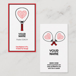 🎾Custom text, Padel Coach Business Card