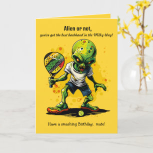 Custom text, Padel from Another Planet Card