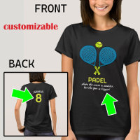 🎾Custom text,  Padel Passion Tee