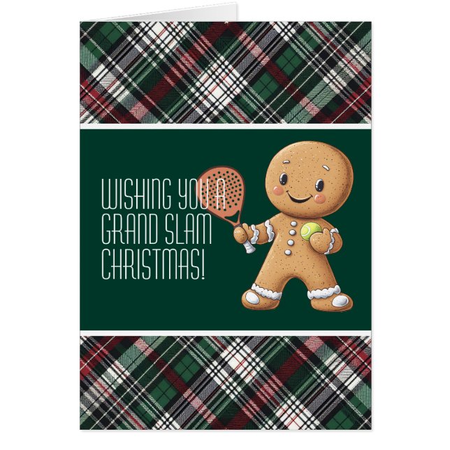 🎾🎄Custom text,  Padel Powered Christmas (Front)