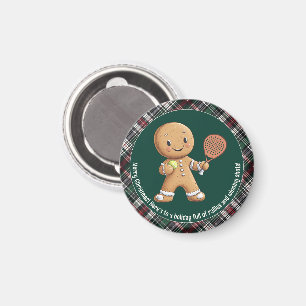 🎾🎄Custom text,  Padel Powered Christmas Magnet