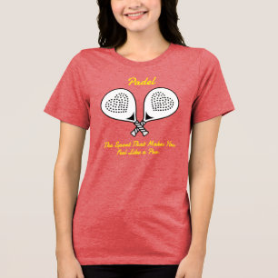 Custom text, Padel: Upgrade Your Game Tri-Blend Shirt