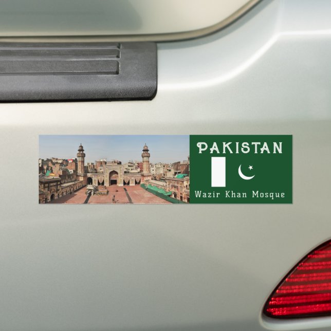 Custom Text Pakistan Bumper Sticker (On Car)