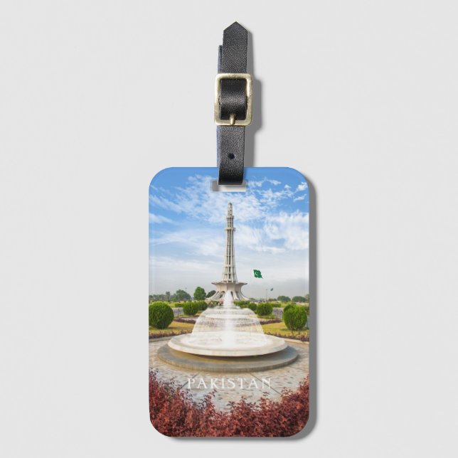 Custom Text Pakistan Luggage Tag (Front Vertical)