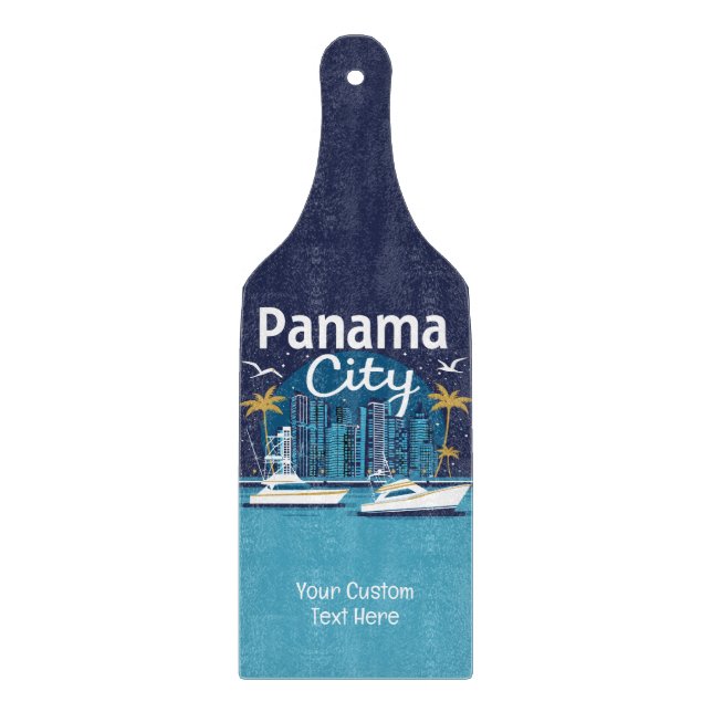 Custom Text Panama City Cutting Board (Front)