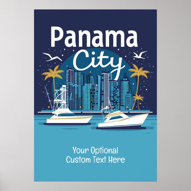 Custom Text Panama City Poster (Front)