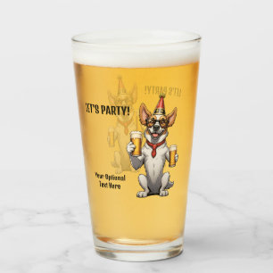 Custom Text Party Animal Glass