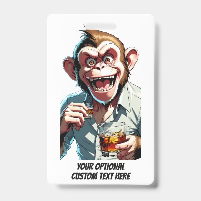 Custom Text Party Animal ID Badge (Front)