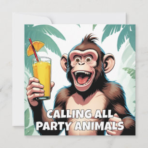 Custom Text Party Animal Invitation