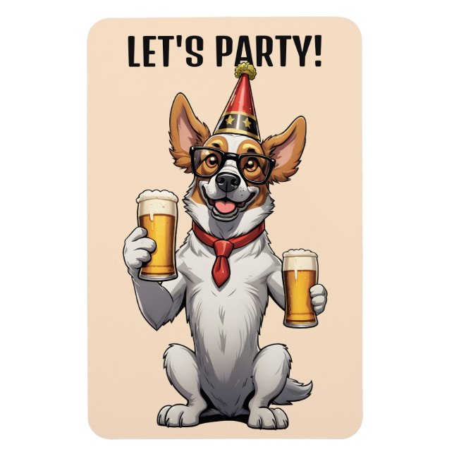 Custom Text Party Animal Magnet (Vertical)
