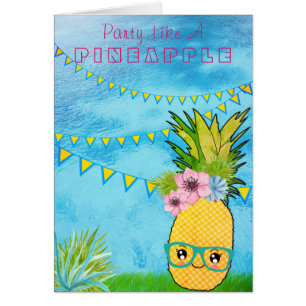 Custom Text / Party Pineapple Kawaii Summer Beach