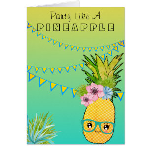 Custom Text / Party Pineapple Kawaii Summer Beach