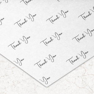 Custom Text Pattern Thank You Tissue Paper