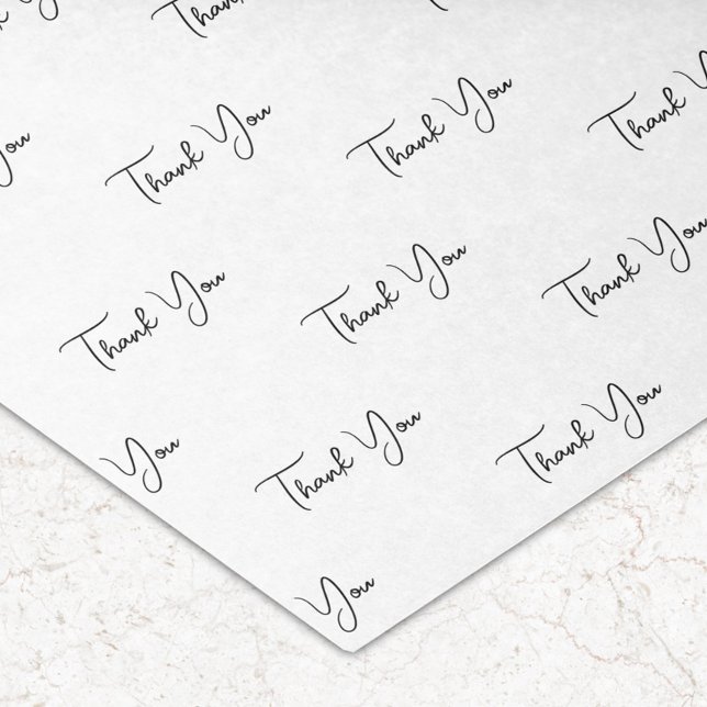 Custom Text Pattern Thank You Tissue Paper (Creator Uploaded)