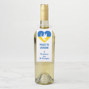 Custom Text Peace to Ukraine Bottle Tag