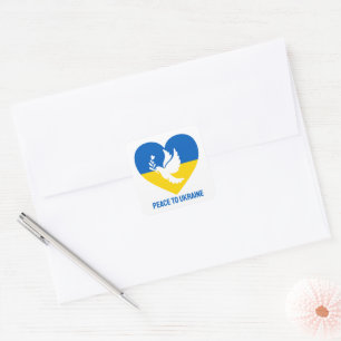 Custom Text Peace to Ukraine Square Sticker