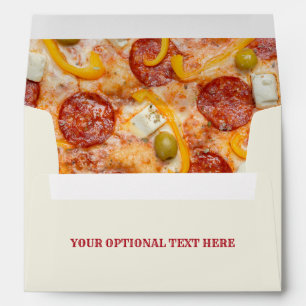 Custom Text Pepperoni Pizza Envelope