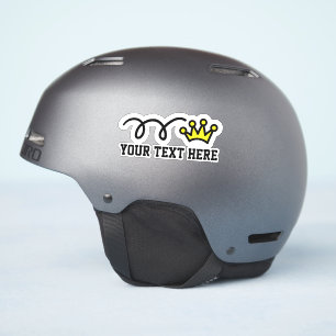 Custom text personalised crown logo vinyl sticker