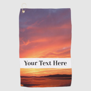 Custom Text Personalised Photo Golf Towel