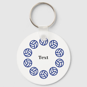 Custom Text Personalised Volleyball Key Ring