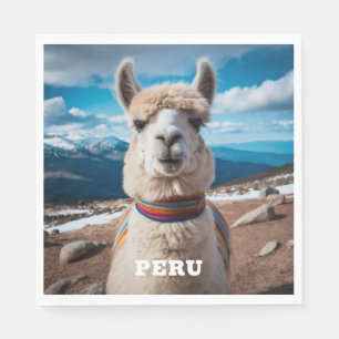 Custom Text Peru Llama Napkin