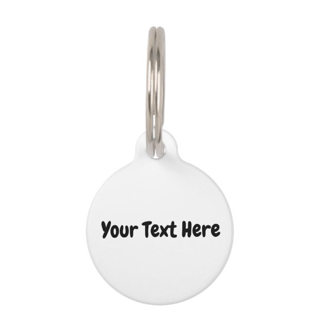 Custom Text  Pet Tag (Front)
