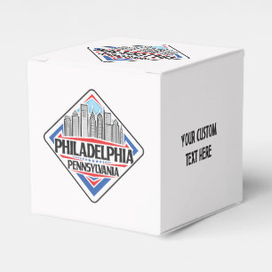 Custom Text Philadelphia Pennsylvania Favour Box