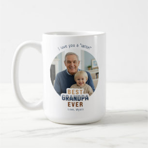 Custom Text Photo Best Grandpa Ever Coffee Mug
