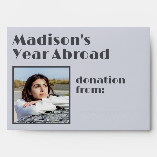 Custom Text & Photo Donation Envelope (Front)